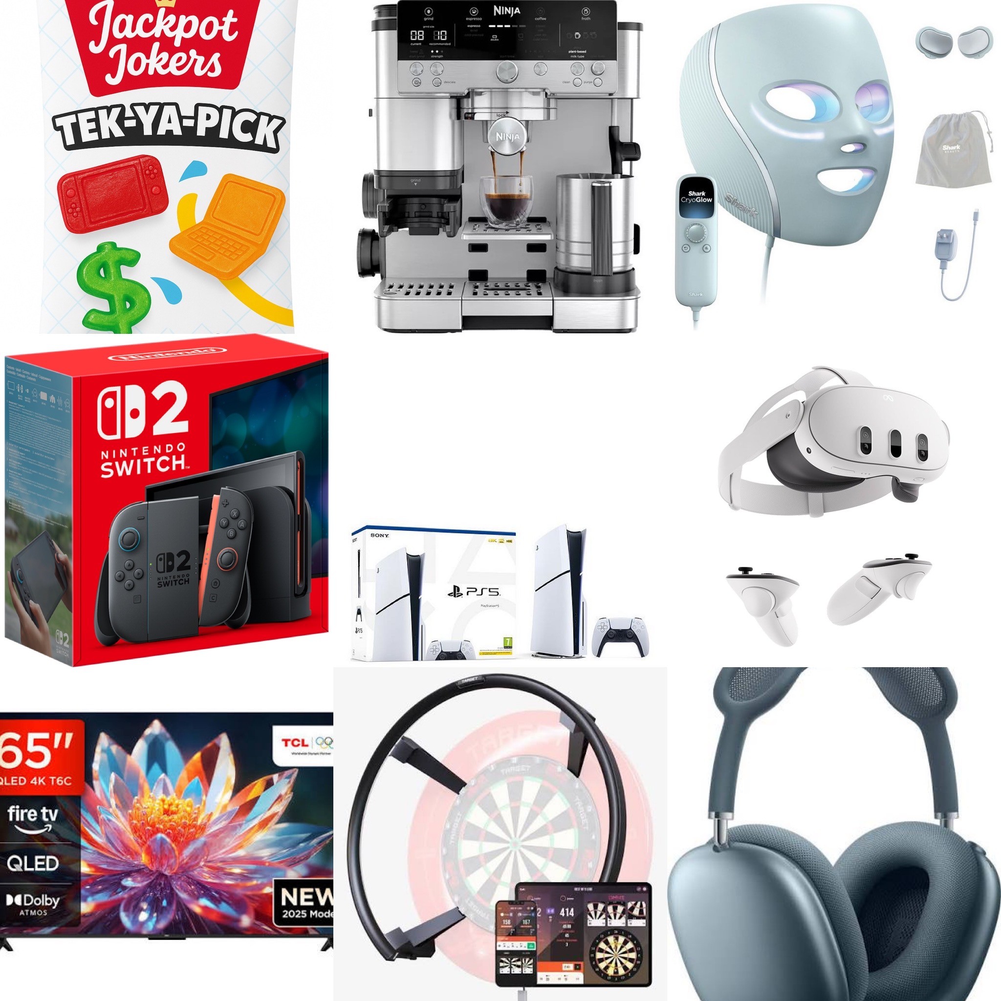 TEK YA PICK - Choose Your Own Fantastic Prize from our list! - Includes TVs, Games Consoles, Ninja Gadgets, Holidays & More