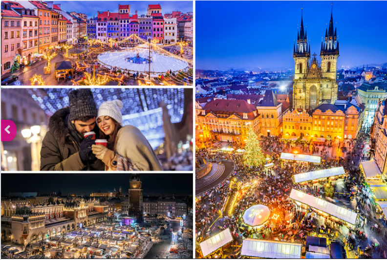 Win a Christmas Market Euro City Break for 2 (Places include Venice, Milan Warsaw. Rome, Budapest & Paris)
