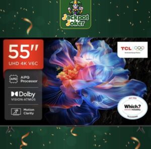 WIN A 55 inch TCL 4K SMART TV - For Only £2.50