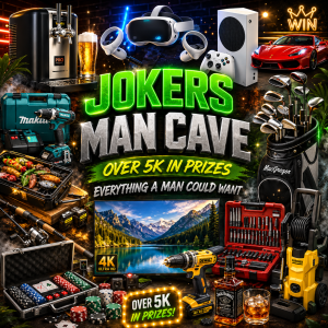 The Jokers Man Cave - £5000 of instant win prizes - Only 11p