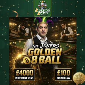 Jokers Golden 8 Ball - £4000 in instant wins - £100 Main Draw