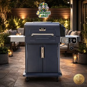 Ninja FlexFlame Gas BBQ & Outdoor Cooking System - Blue & Gold - PG301UKBL
