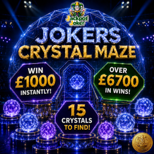 Jokers Crystal Maze - £6700 in wins - Win up to a Grand instantly!